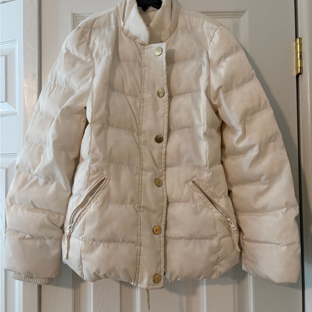 Copper Key Girls Off-White Puffer Jacket